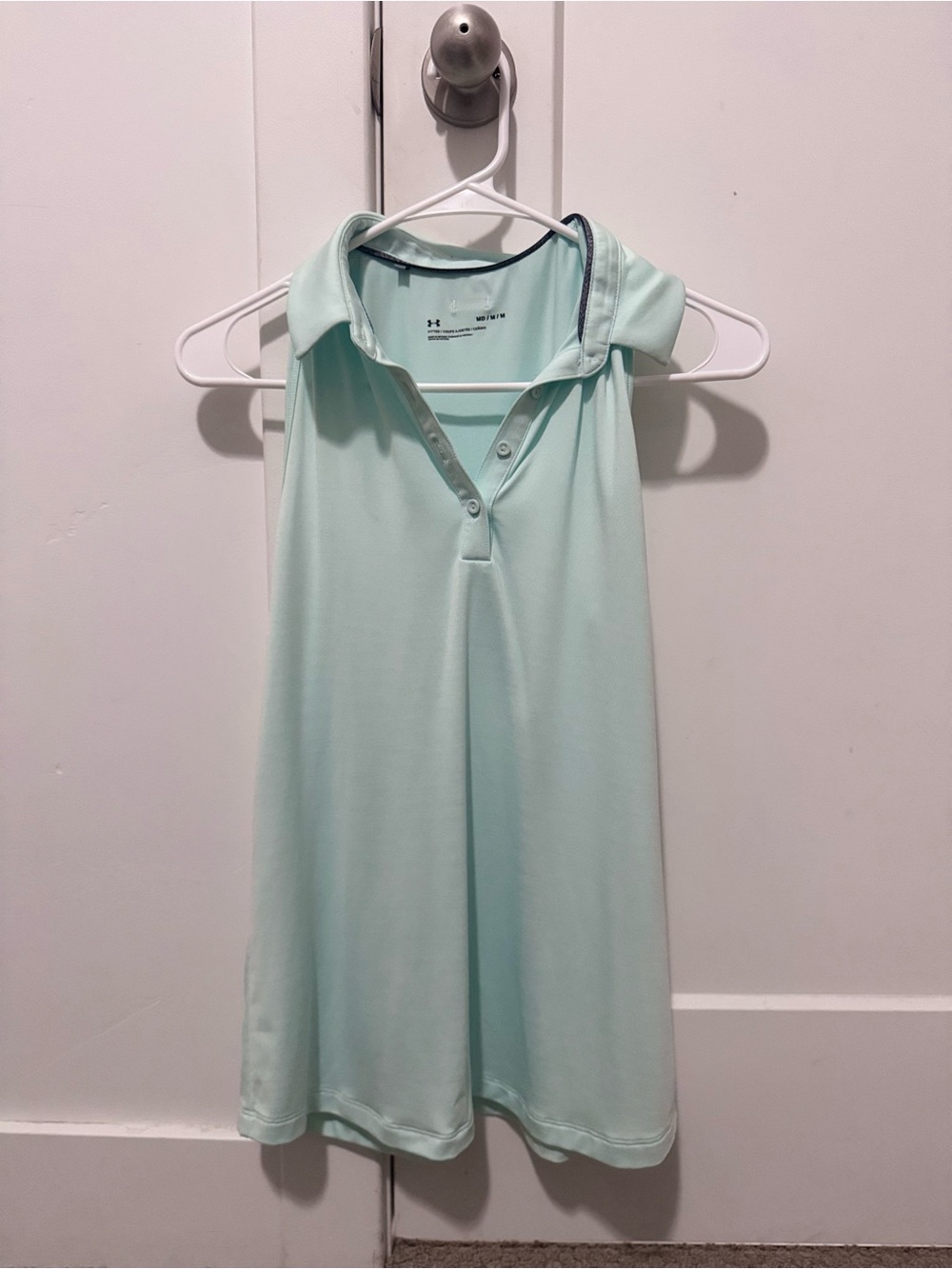 Under Armour Womenβs Mint Green Sleeveless Polo Top